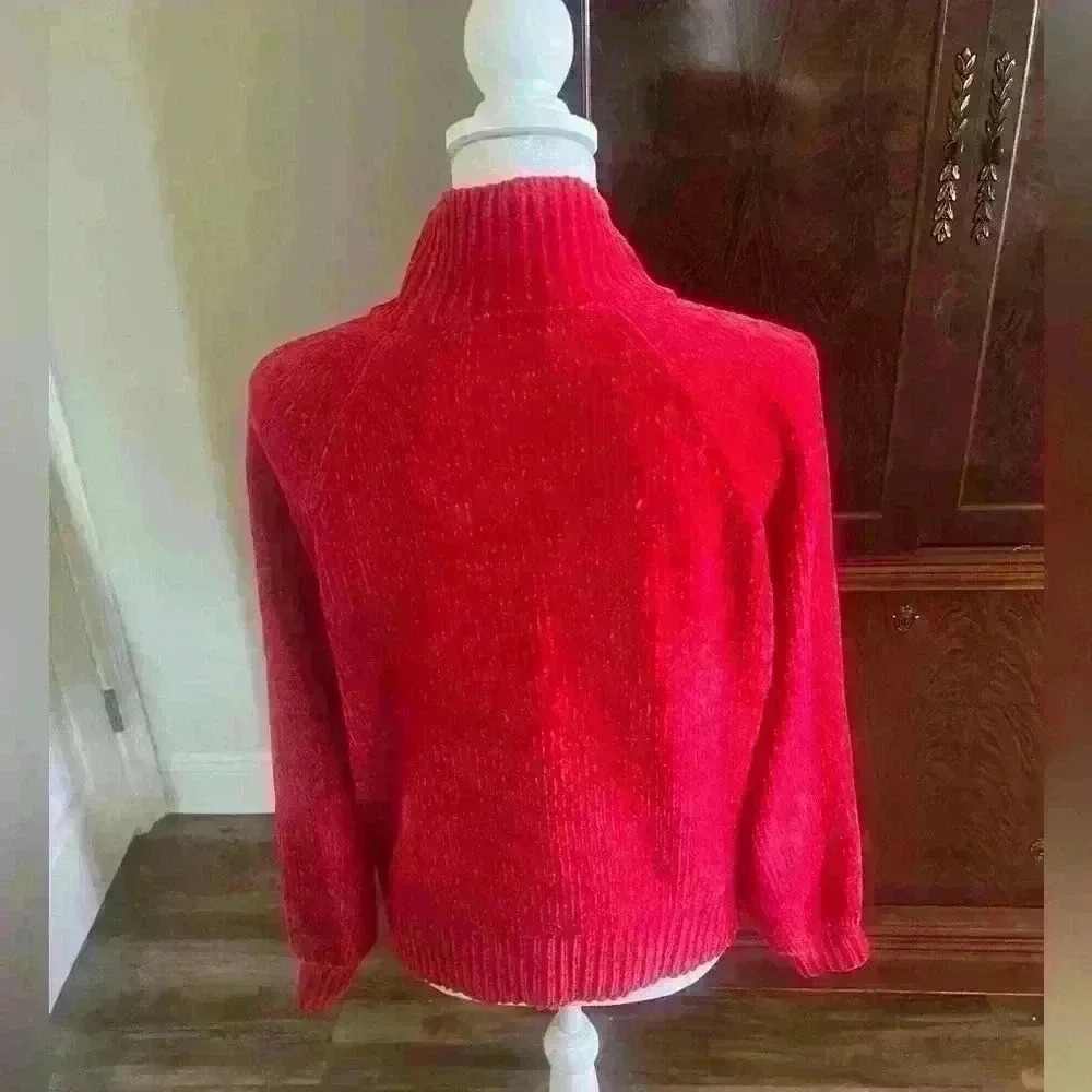Ann Taylor LOFT red sweater turtle neck. Worn once super soft XS. Long sleeve. - Picture 7 of 15